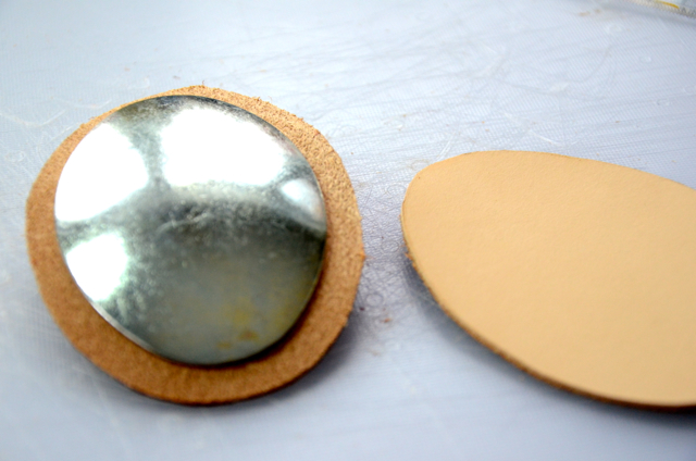 gluing a leather belt buckle