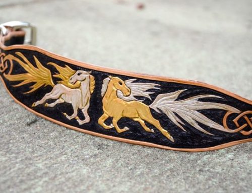 Celtic Horse Dog Collar – WIP