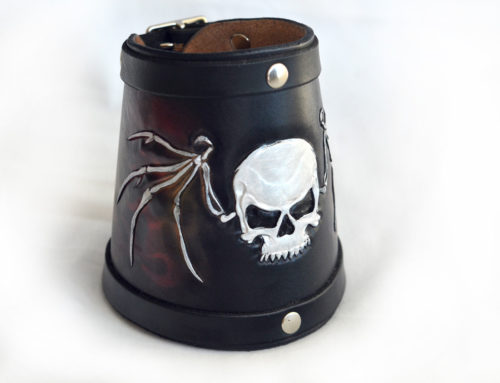 Skulls and Flames Cuff